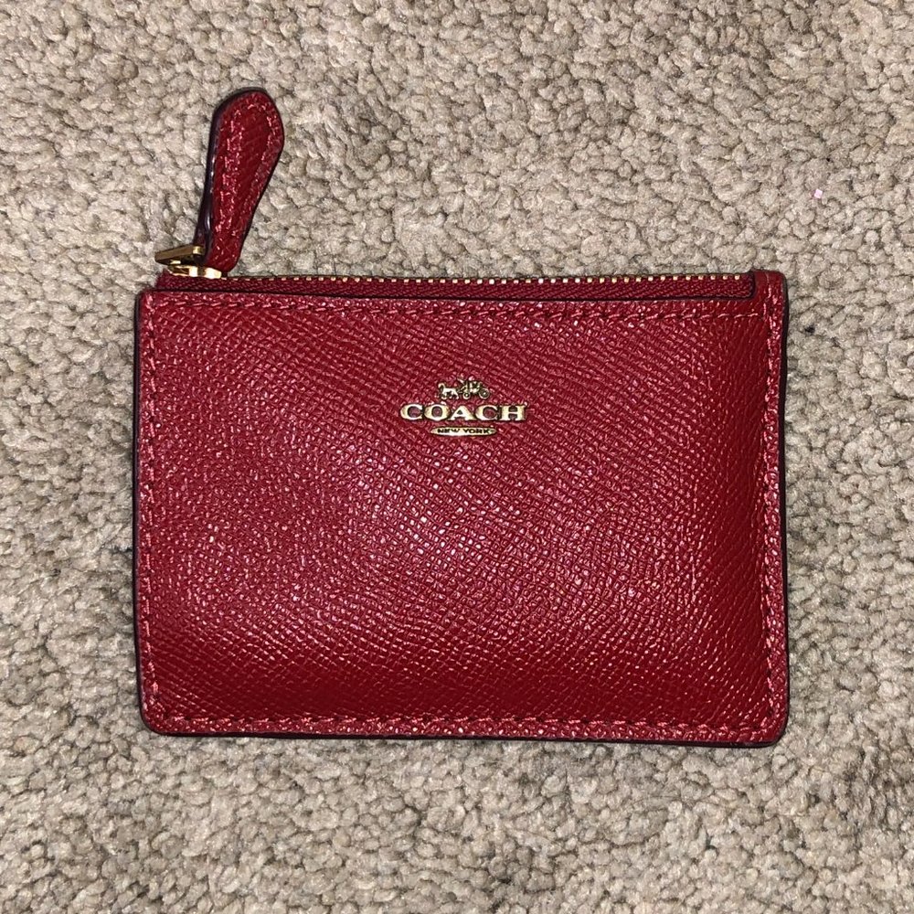 Coach Mini Skinny ID Case Deep Red *Limited Edition* NWOT